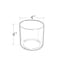 Azar Displays 4" x 4" Deluxe Clear Acrylic Cylinder, PK4 556334 - alternate 2